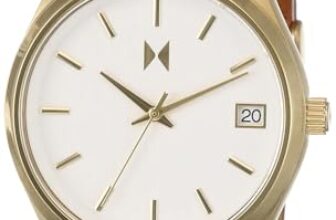 MVMT Leather Analog White Dial Women’s Watch-28000412-D, Band Color-Brown