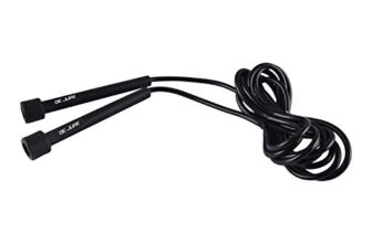 DE JURE FITNESS Adjustable Slim Shape Weight Loss Ball Pencil Speed Skipping Rope (Black)