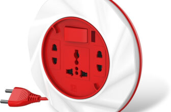 Goldmedal Twister 16a 3  Socket Extension Boards(White, Red, 3.5 m)