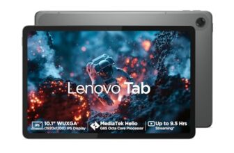 Lenovo Tab | 10.1″ Display, 4G (LTE) + Wi-Fi (Calling)| 4 GB RAM+64 GB ROM (Expandable up to 1 TB), MediaTek Helio G85,Metal Body, Dual Speakers with Dolby Atmos, Android 14, 5100mAh Battery, Grey