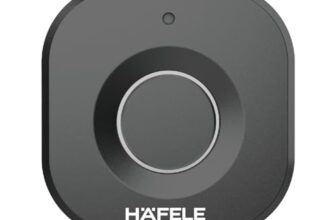 Hafele Kabi-Block Cabinet Lock, Matt Black, Capacitive Fingerprint Access, Status Indicator, Smart Lock for Cabinets and Drawers