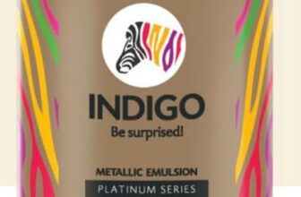 Indigo Metallic Emulsion Platinum Series – Sparkling Metallic Texture Wall Paint | Water-Based | Anti-Fungal & Algae Resistant | Interior & Exterior Use | 500 ml Chocolate