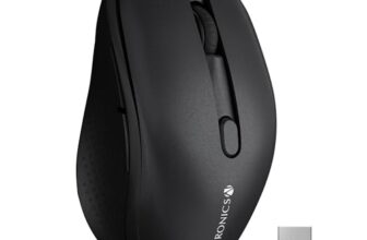 ZEBRONICS Charm Rechargeable Wireless Mouse, Dual Mode (2.4GHz + BT), Dual Bluetooth, Upto 1600 DPI, Silent Operation, 6 Buttons, Comfortable & Ergonomic, for Mac | Laptop | Computer (Metallic Black)