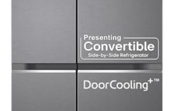 LG 650 L, 3 Star, Smart Inverter Compressor, Convertible, Door Cooling+, Frost Free Double Door Side by Side Refrigerator (GL-B257HDS3, Dazzle Steel, Express Freeze)