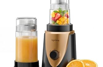 Lifelong Nutri Blender with 2 Jars (400ml & 800ml), 400W Motor, 3 Speed with Pulse, 4 SS Blades, Dual Lids(Sipper & Solid) | Compact Mixer, Juicer, & Grinder for Smoothie, Puree, Chutney (Black, Gold)