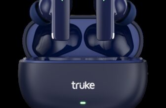 truke Buds Lite with 60H Playtime, Deep Bass, 13mm Speakers, Quad-Mic ENC, Low Latency Bluetooth(Navy Blue, True Wireless)