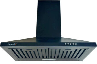 RUWA VIVA 60 BLACK 1000 CMH 60 cm Chimney(Wall Mounted, Black)