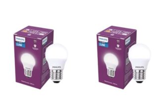 PHILIPS 2.8W LED Frosted Candle Bulb | Cool White 6500K | E27 Base | Energy Efficient Decorative LED Light | Long Life & Instant Brightness | Pack of 2