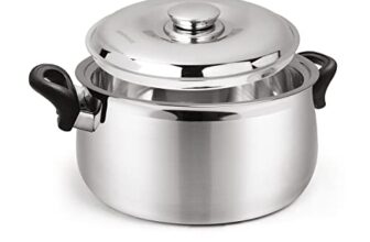 Signoraware Hot Delight Casserole with Handles Belly Shape Insulated Stainless Steel, Insulated Thermal Serving Bowl, Elegant Hot Pot Food Warmer/Cooler for Long Duration, 2100ml, Set of 1, Silver