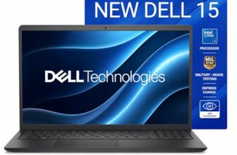 Dell 15 (Previously Inspiron) Laptop, 14th Gen Intel Core i3/Core 3 100U Processor, 8GB DDR4, 512 SSD, 15.6″ FHD 120Hz IPS AG 250 nit Display, Win 11 + Office H&S 2024, Carbon Black, 1.63Kg