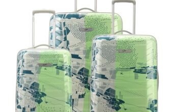 Skybags Trooper Set of 3 (Cabin + Medium+Large) Hard Luggage (55+65+75 cm) | ABS Luggage Trolley with 8 Spinner Wheels|Green|Unisex
