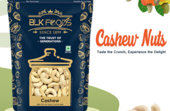 BLK FOODS Premium Whole 1kg Cashew Nuts Plain (100% Crunchy Kaju) Cashews(1 x 1000 g)