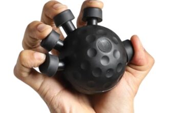 Cult Round Black Hand Gripper 25 to 30 kg Resistance for Strength Training ABS Body with Steel Spring Forearm Wrist and Finger Exercise Portable Grip Strengthener for Gym and Home