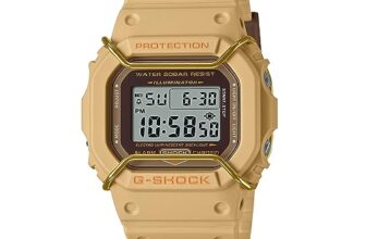 Casio Men Leather G-Shock Grey Dial Digital Dw-5600Pt-5Dr (G1334), Band Color-Brown