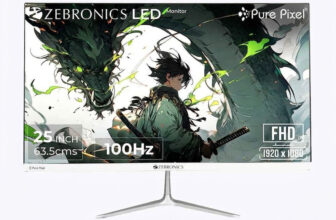 ZEBRONICS 63.5 cm (25 inch) Full HD LED Backlit IPS Panel Monitor (MONITOR ZEB-A25FHD LED)(Adaptive Sync, Response Time: 14 ms, 100 Hz Refresh Rate)