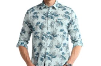 U.S. Polo ASSN. Mens Printed Full Sleeve Shirts (UDSHTO1266_Navy_M)