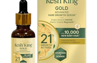 Kesh King Gold Advanced Hair Growth Serum – 21% Growth Actives with 3% Redensyl, 3% Anagain, Procapil, Kopexil Aqua & Ayurvedic Herbs | Visible Regrowth & Hair Fall Control | Women & Men | 30ml