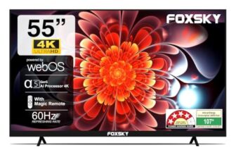 Foxsky 139.7 cm (55 inches) 4K Ultra HD Smart LED TV 55FS-VS (Black)