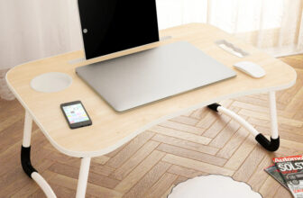 Story@home LT4004 Wood Portable Laptop Table(Finish Color – White Mapple, Pre Assembled)