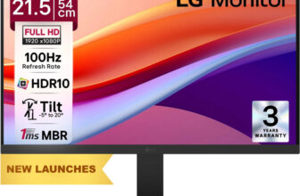 LG 54.61 cm (22 inch) Full HD VA Panel Monitor (22U401A-BN.CTRPMV)(Response Time: 1 ms, 100 Hz Refresh Rate)