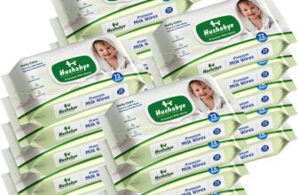 Hushabye Premium Milk Cleansing Baby Wipes With Lid, Vitamin E, pH Balanced,Pack of 18(1296 Wipes)