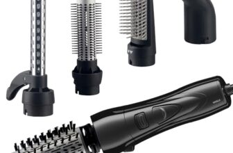 Havells 1000 Watts Air Care Volumizer Hair Dryer | Pre-Styling Half Brush, Stylish Curlers, Smoothening Roller Brush | Suitable For All Hair Types | Black | Hc4085