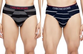 Chromozome Mens Modal-Stretch Striper Briefs (Pack of 2)