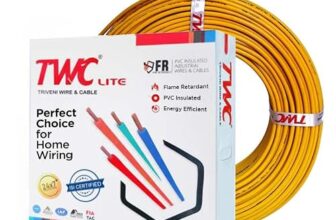 TWC Lite Yellow 0.75 SQMM 180 METER | Copper Wire | HRFR (Heat Resistant Flame Retardant) Lead-Free Cable | Low Smoke Halogen-Free Wire for Home & Industrial Electrical Wiring