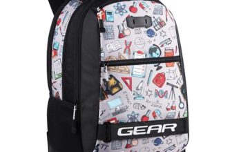 Gear Invent 19″/34L Large Water Resistant School Bag/Casual 4 Compartment Backpack/Daypack/Travel Backpack/Kids Bag for Boys/Girls – Black