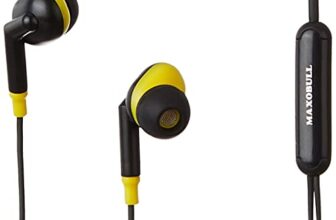 MAXOBULL Storm-X in-Ear Wired Earphones with Mic in line Remote Control, Tangle Free, Extra Bass & Powerful HD Sound with Passive Noise Cancellation 3.5MM Jack (Black)