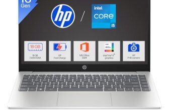HP 14, 13th Gen Intel Core i5-1334U Laptop (16GB DDR4,512GB SSD) Anti-Glare, Micro-Edge, 14/35.6cm, FHD, Win11, M365 Basic(1yr),Office Home24, Silver,1.4kg, FHD Camera w/Privacy Shutter,ep0340TU