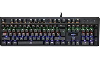 Redgear Shadow Amulet Mechanical Keyboard with Clicky Blue Switch, Rainbow Led Modes, Windows Keylock and Floating Keycaps, Wired