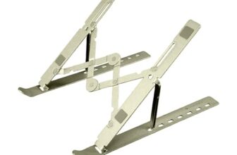 Zebronics NS2000 Plus Laptop Stand, Supports Up to 17-Inch Laptops, 5kg Load Capacity, 7-Level Adjustable Height, Ergonomic Foldable Design, Anti-Slip Silicone Pads (Gun Grey)