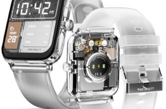 Fire-Boltt Ninja Phantom Smart Watch 1.83” Display, Transparent Clear Body Design, Bluetooth Calling, 120+ Sports Modes, Voice Assistant, AI Outfit Watch Face Smartwatch for Men & Women Stealth White
