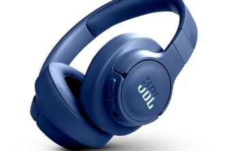 JBL Tune 770NC Wireless Over Ear Headphones with Adaptive Noise Cancellation, Upto 70H Battery, Smart Ambient, Speed Charge, Customized EQ, Google Fast Pair, Multipoint Connect, BT 5.3 – Blue