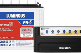 LUMINOUS 48 Months Warranty Tall Tubular Inverter Battery(200 Ah, Combo – Powersine 1100 with RC 25000 PRO)