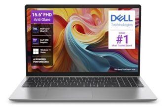 Dell 15 AI Powered Laptop, Intel Core Ultra 5 225H, 8GB DDR5 RAM, 512GB SSD, 15.6″ FHD Anti-Glare Display, Intel Arc Graphics, Backlit Keyboard, Dedicated Copilot Key, Silver, Win11 Home + MSO H&S’24