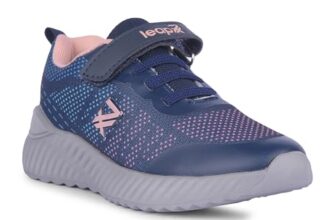 Liberty LEAP7X Light Grey Mesh Slip-On Running Shoes for Kids