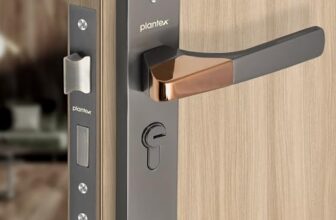 Plantex Heavy-Duty Door Lock Set – Main Door Handle Set/ 6-Lever Lock Mechanism with 3 Years of Warranty by Plantex/Mortise, Brass Lock Body & Cylinder (8114 – Satin Black & PVD Choco)
