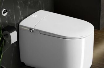 Plantex Smart Toilet Commode One Click Foot Touch with 18 Months Warranty/Heated Seat/Auto Lid Open & Close with Auto Flush/Water-Saving Technology- S-Trap (White)