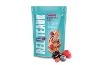 Reliteaur Foods Gluten Free Pancake Mix (1KG) | No Maida | Ragi, Rice & Bengal Gram | For Waffles And Pancakes |AOECS Certified | No Allergen | Quick And Easy (Pack Of 1)