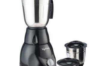 Lifelong LLMG23 Power Pro 500-Watt Mixer Grinder with 3 Jars (Liquidizing, Wet Grinding and Chutney Jar), Stainless Steel blades, 1 Year Warranty (Black)