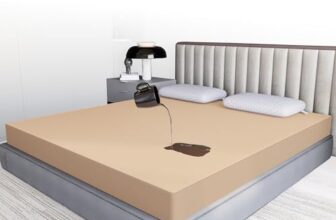 CareFoam 100% Waterproof Premium Cotton Mattress Protector | Breathable and Hypoallergenic Ultra Soft Fitted Bed Protector | King 72 x 72 Inch, Fits 10 Inch Beige | Square King beds