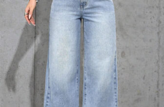 DENIM LOOK Loose Fit Women Light Blue Jeans