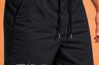 FEATOUS Graphic Print Men Black Running Shorts