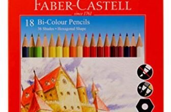 Faber-Castell Bi-Colour Pencil, Pack of 18 (Assorted)