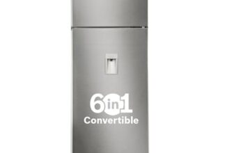 Bosch 368L, 1 Star, Frost Free Double Door Refrigerator with 2.5 L Water Dispenser | 6-in-1 Convertible Storage Modes | Fresh up to 10 Days | Touch Panel | 2 Cooling System (CTC39S21AI, Steel, 2026)