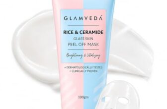 Glamveda Korean Rice & Ceramide Peel-Off Mask for Men & Women | Brightening Face Pack for Even Skin Tone | Anti-Ageing & Deep Nourishment | Hydrates Dry & Dull Skin | Dermatologically Tested | 100g