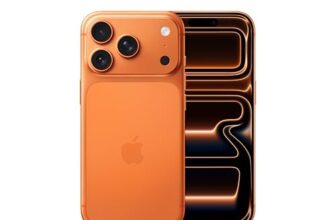 Apple iPhone 17 Pro 256 GB: 15.93 cm (6.3″) Display with Promotion up to 120Hz, A19 Pro Chip, Breakthrough Battery Life, Pro Fusion Camera System with Center Stage Front Camera; Cosmic Orange