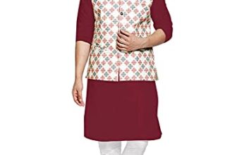 OS JEANS MEN’S COTTON KURTA, PYJAMA & SATIN NERHU JACKETS COMBO SET OF 3 PCS (SIZE: Medium TO 2XL)